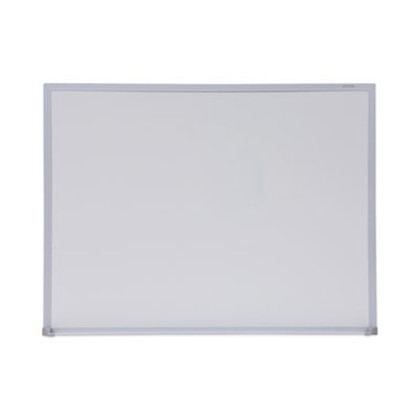 Melamine Dry Erase Board With Aluminum Frame, 24 x 18, White Surface, Anodized Aluminum Frame