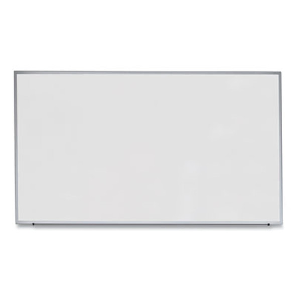Deluxe Melamine Dry Erase Board, 72" x 48", White Surface, Anodized Aluminum Frame