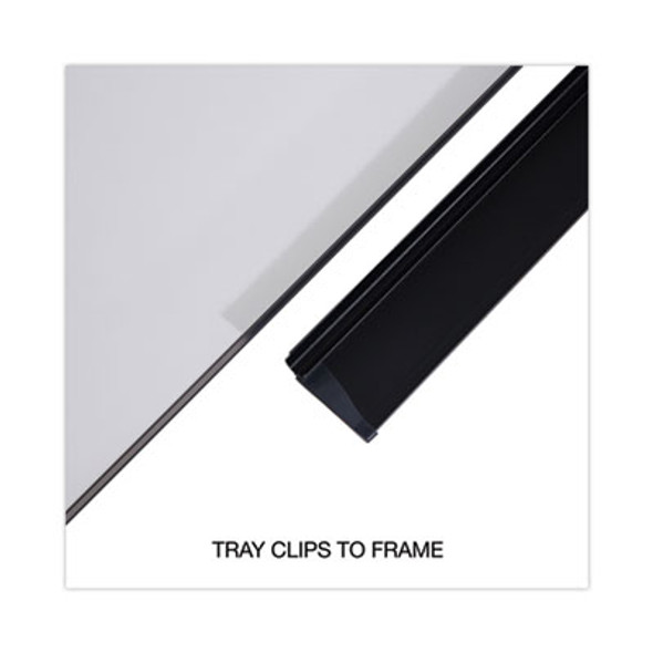 Design Series Deluxe Dry Erase Board, 36" x 24", White Surface, Black Anodized Aluminum Frame