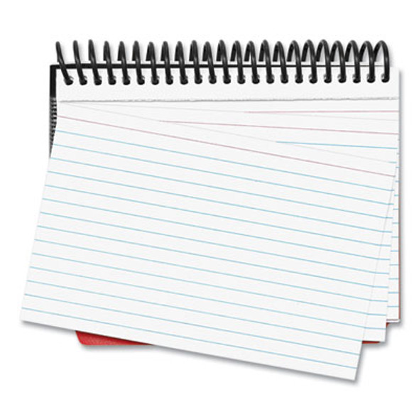 Spiral Bound Index Cards, Ruled, 4 X 6, White, 120/Pack