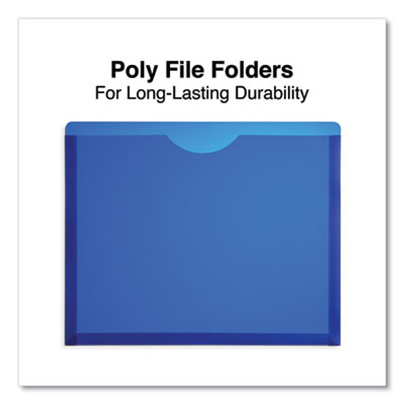 Expanding Poly File Jackets, 1 Section, Straight Tab, Letter Size, Assorted, 10/Pack