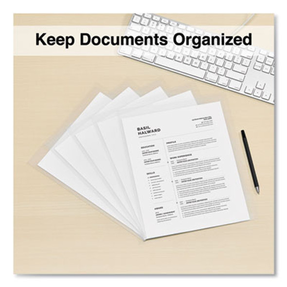 Project Poly Jackets, Letter Size, Clear, 5/Pack