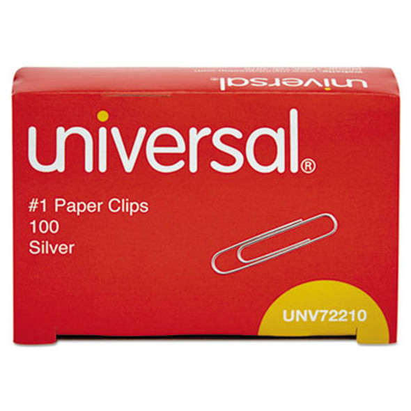Paper Clips, #1, Smooth Silver, 100/Box