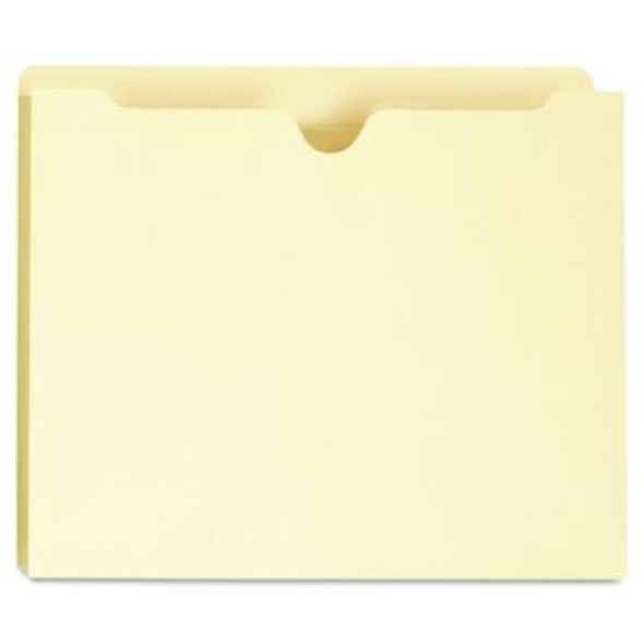 Deluxe Manila File Jackets With Reinforced Tabs, Straight Tab, Letter-Size, Manila, 50/Box