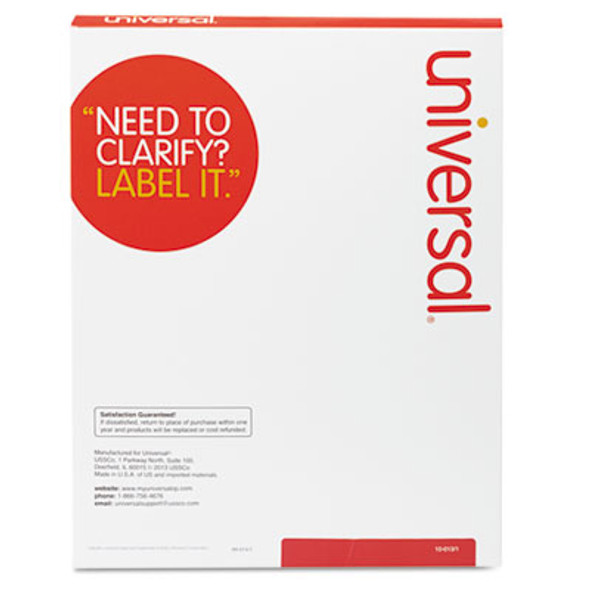 White Labels, Inkjet/Laser Printers, 1.33 X 4, White, 14/Sheet, 100 Sheets/Box