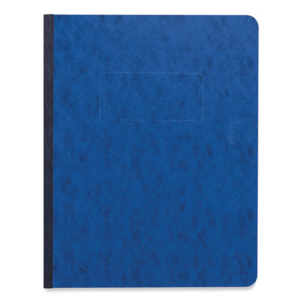 Pressboard Report Cover, Two-Piece Prong Fastener, 3" Capacity, 8.5 X 11, Dark Blue/Dark Blue