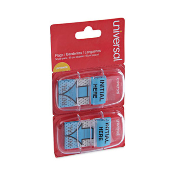 Deluxe Message Arrow Flags, "Initial Here", Blue, 100/Pack