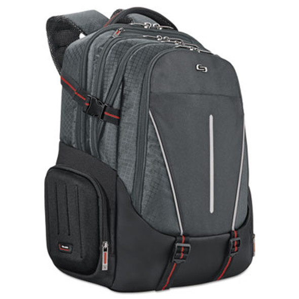 Active Laptop Backpack, Fits Devices Up To 17.3", Polyester, 12.5 x 6.5 x 19, Black