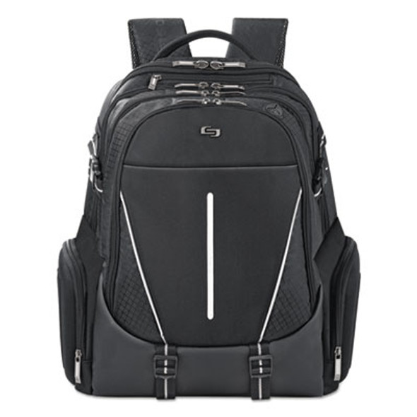 Active Laptop Backpack, Fits Devices Up To 17.3", Polyester, 12.5 x 6.5 x 19, Black