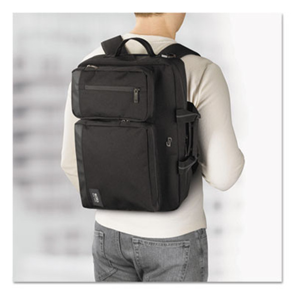 Urban Hybrid Briefcase, Fits Devices Up To 15.6", Polyester, 5 x 17.25 x 17.24, Black
