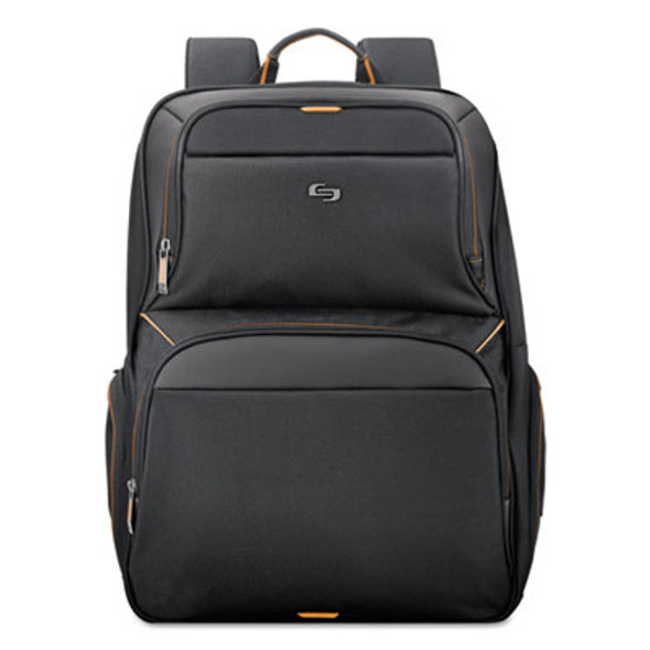 Urban Backpack, Fits Devices Up To 17.3", Polyester, 12.5 x 8.5 x 18.5, Black
