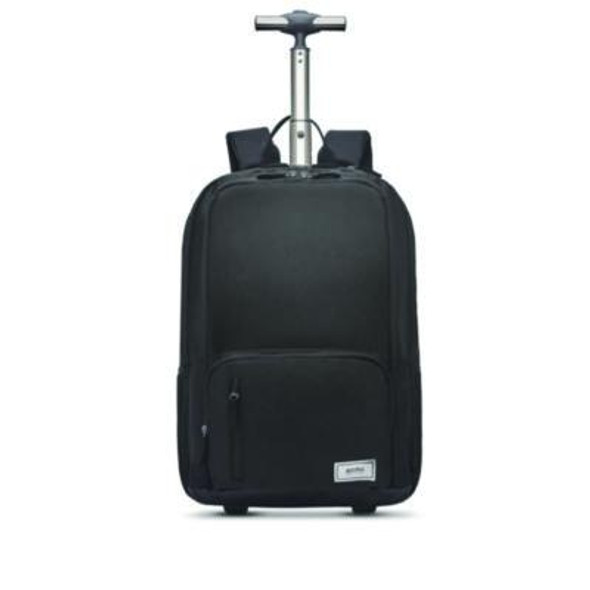 Bleecker Recycled Rolling Backpack, Fits Devices Up To 15.6", 12.5 x 8 x 19, Dark Gray