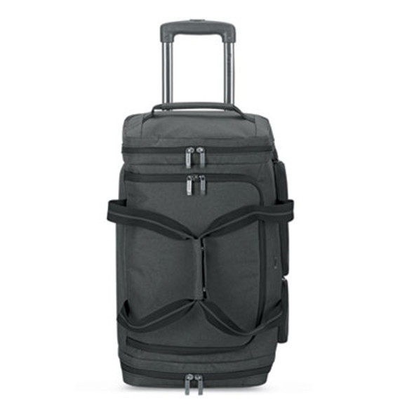 Leroy Rolling Duffel, Fits Devices Up To 15.6", Polyester, 12 x 10.5 x 10.5, Gray