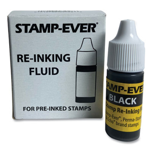 Refill Ink For Clik! And Universal Stamps, 7 Ml Bottle, Black