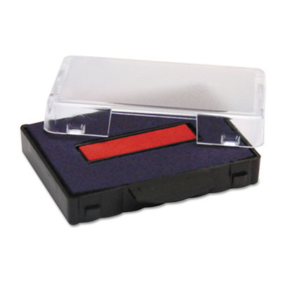T5440 Professional Replacement Ink Pad For Trodat Custom Self-Inking Stamps, 1.13" x 2", Blue/Red