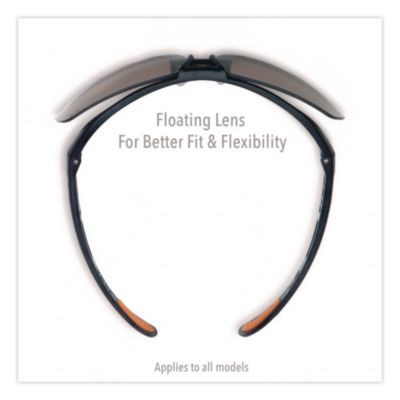 Protege Safety Eyewear, Metallic Black Half Frame, Clear Dual Lens