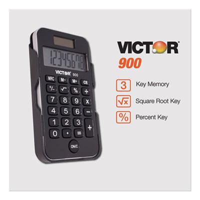 900 Antimicrobial Pocket Calculator, 8-Digit Lcd