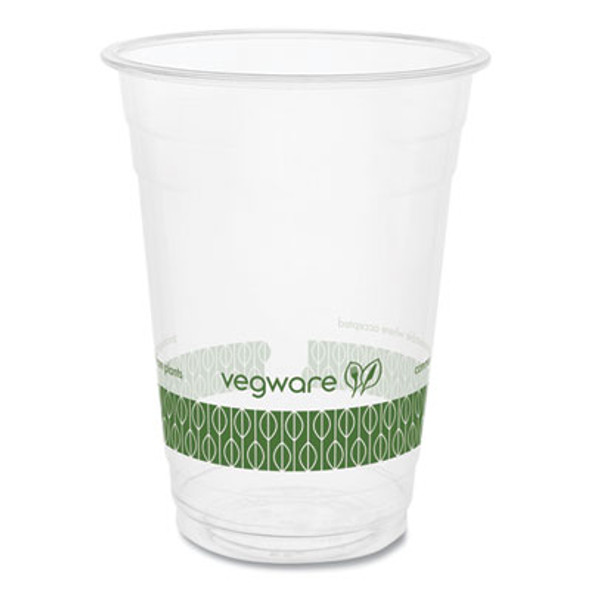 96-Series Cold Cup, 16 Oz, Plastic, Clear/Green, 1,000/Carton