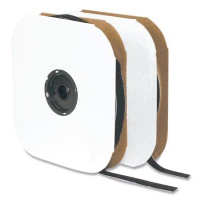 Sticky-Back Fasteners, Loop Side, 1.5" x 75 Ft, Black