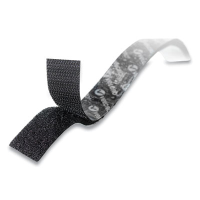 Sticky-Back Fasteners, Removable Adhesive, 0.75" X 35 Ft, Black