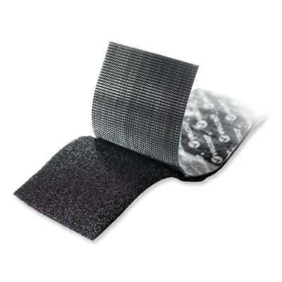 Industrial Strength Heavy-Duty Fastener, 2" X 4 Ft, Black, 2/Pack