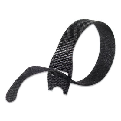 One-Wrap Pre-Cut Thin Ties, 0.5" X 8", Black/Gray, 50/Pack
