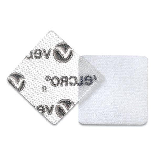 Sticky-Back Fasteners, Removable Adhesive, 0.88" X 0.88", Clear, 12/Pack