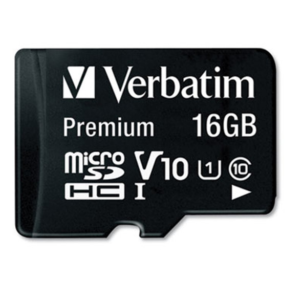 16Gb Premium Microsdhc Memory Card With Adapter, Uhs-I V10 U1 Class 10, Up To 80Mb/s Read Speed