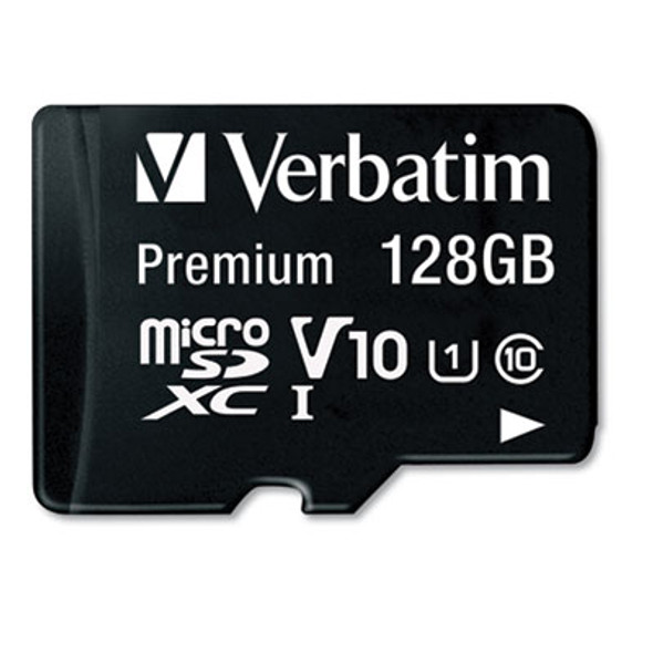 128Gb Premium Microsdxc Memory Card With Adapter, Uhs-I V10 U1 Class 10, Up To 90Mb/s Read Speed