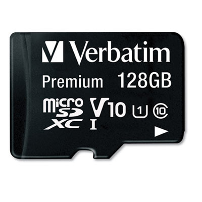 128Gb Premium Microsdxc Memory Card With Adapter, Uhs-I V10 U1 Class 10, Up To 90Mb/s Read Speed