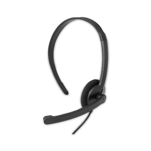 Mono Headset With Microphone And In-Line Remote, Black
