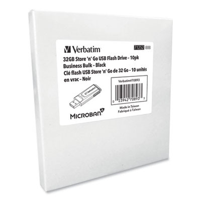 Store 'n' Go Usb Flash Drive Business Bulk, 32 Gb, Black, 10/Pack