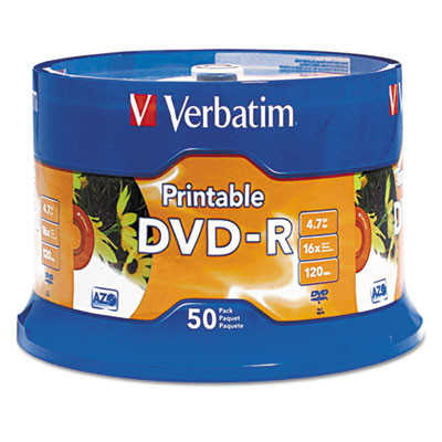 Dvd-R Recordable Disc, 4.7 Gb, 16x, Spindle, White, 50/Pack