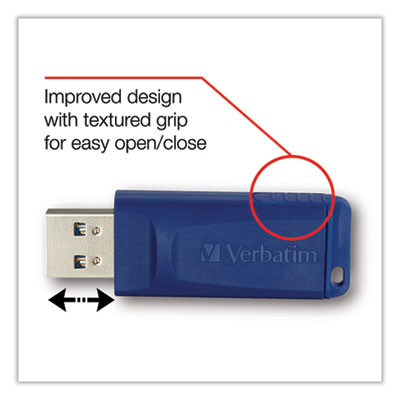 Classic Usb 2.0 Flash Drive, 64 Gb, Blue