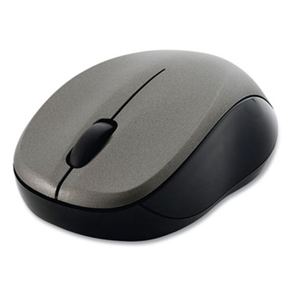 Silent Wireless Blue Led Mouse, 2.4 Ghz Frequency/32.8 Ft Wireless Range, Left/Right Hand Use, Graphite