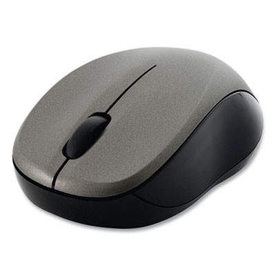 Silent Wireless Blue Led Mouse, 2.4 Ghz Frequency/32.8 Ft Wireless Range, Left/Right Hand Use, Graphite