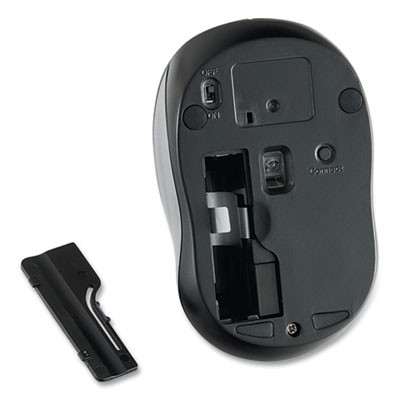 Silent Wireless Blue Led Mouse, 2.4 Ghz Frequency/32.8 Ft Wireless Range, Left/Right Hand Use, Graphite
