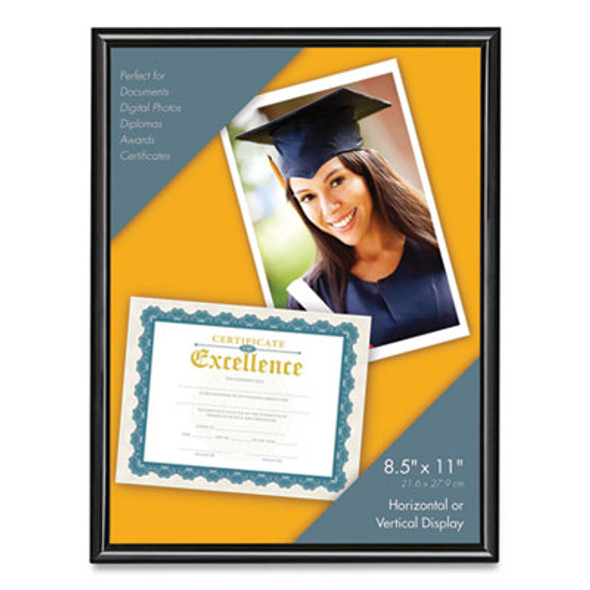 U-Channel Document Frame, 8.5 X 11, Black