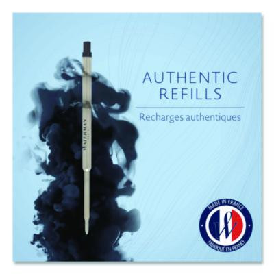 Refill For Waterman Ballpoint Pens, Medium Conical Tip, Black Ink