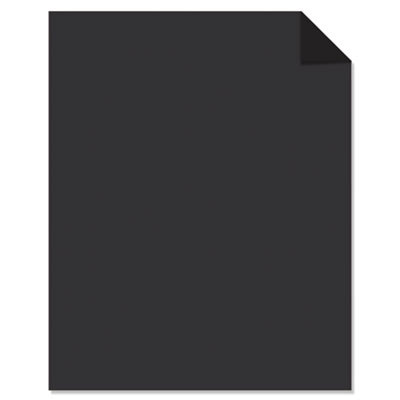 Color Cardstock, 65 Lb Cover Weight, 8.5 x 11, Eclipse Black, 100/Pack