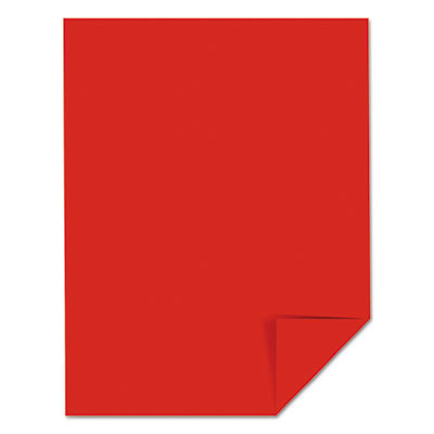 Color Cardstock, 65 Lb Cover Weight, 8.5 x 11, Re-Entry Red, 250/Pack