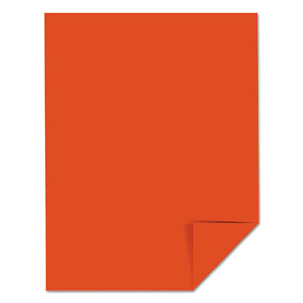 Color Cardstock, 65 Lb Cover Weight, 8.5 x 11, Orbit Orange, 250/Pack