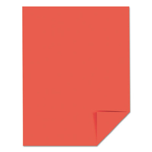 Color Cardstock, 65 Lb Cover Weight, 8.5 x 11, Rocket Red, 250/Pack