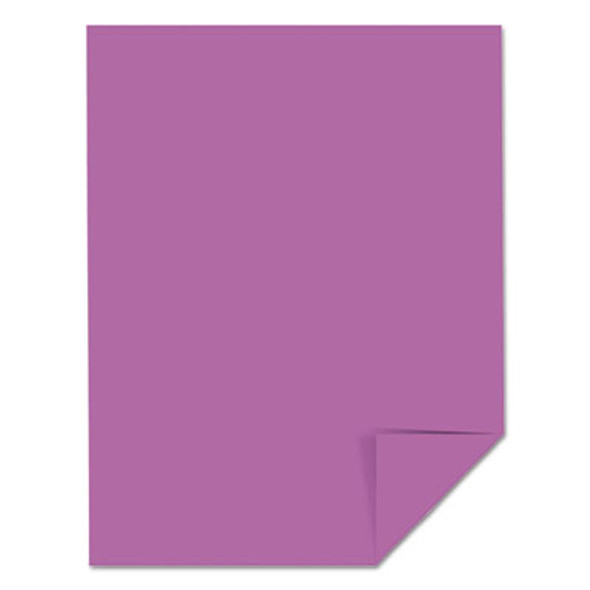 Color Cardstock, 65 Lb Cover Weight, 8.5 x 11, Planetary Purple, 250/Pack