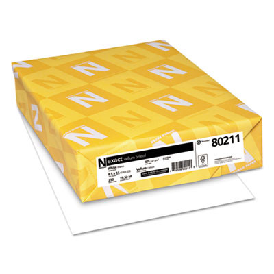 Exact Vellum Bristol Cover Stock, 94 Bright, 67-Lb Bristol Weight, 8.5 x 11, White, 250/Pack