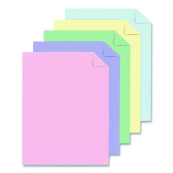 Color Cardstock, 65 Lb Cover Weight, 8.5 x 11, Assorted Pastel Colors, 50/Pack