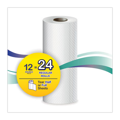 Premium Kitchen Roll Towels, 2-Ply, 11 x 6, White, 110/Roll, 12 Rolls/Carton