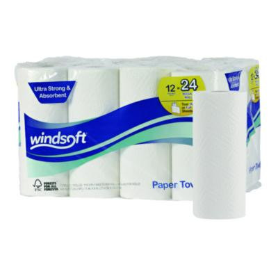 Premium Kitchen Roll Towels, 2-Ply, 11 x 6, White, 110/Roll, 12 Rolls/Carton