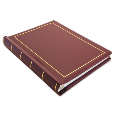 Binder For Corporation Minutes, 3 Posts, 2" Capacity, 11 X 8.5, Red W/Gold Trim
