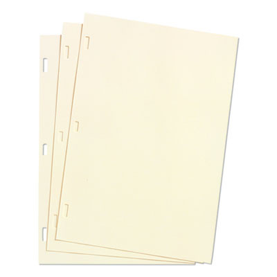 Looseleaf Minute Book Ledger Sheets, 11 X 8.5, Ivory, Loose Sheet, 100/Box